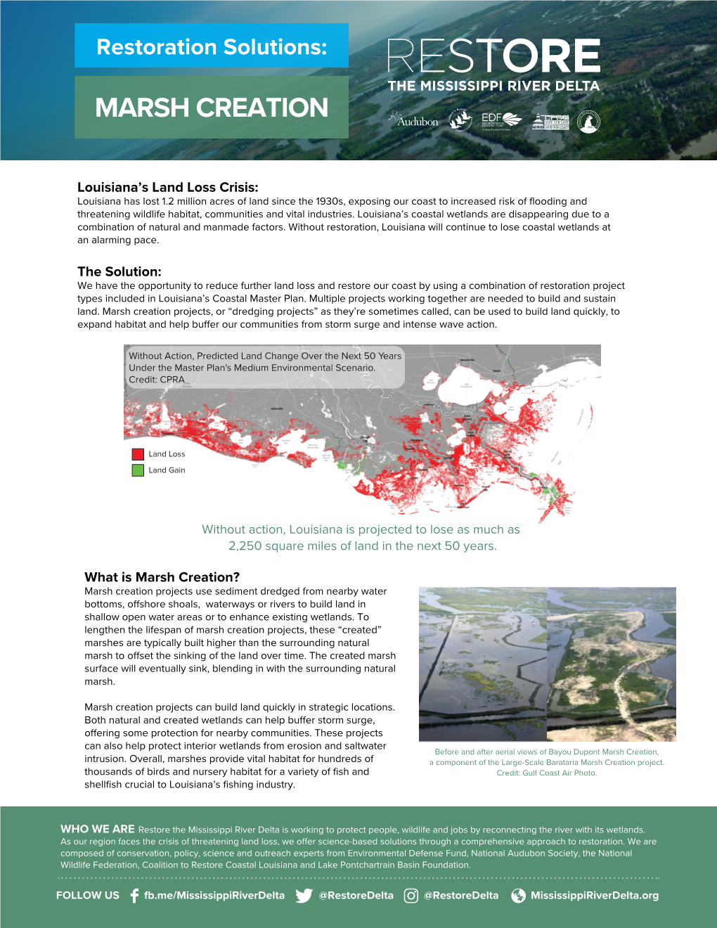 Restoration Solutions: Marsh Creation