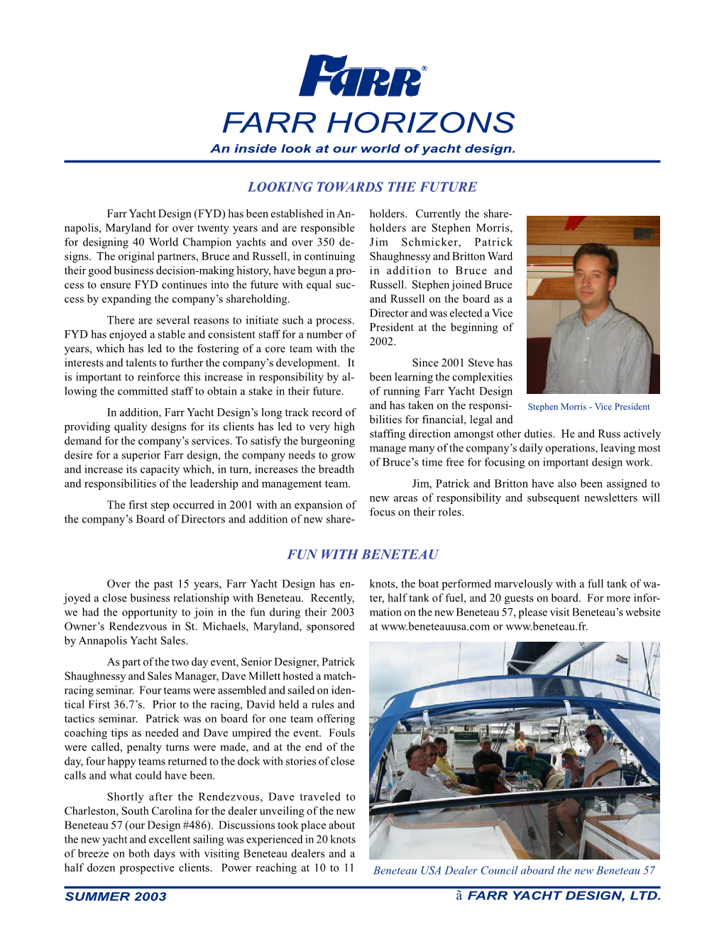 FARR HORIZONS an Inside Look at Our World of Yacht Design
