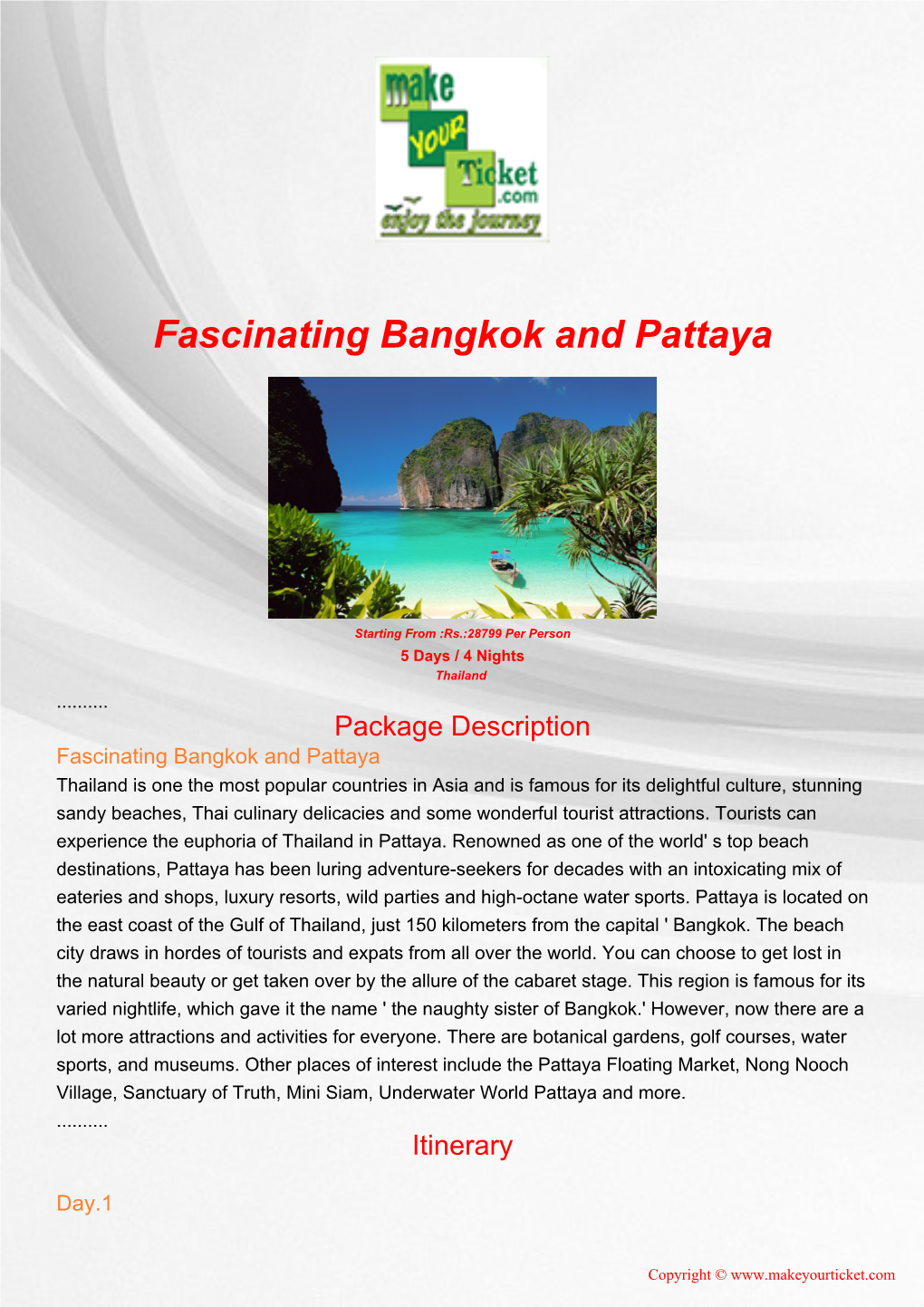 Fascinating Bangkok and Pattaya