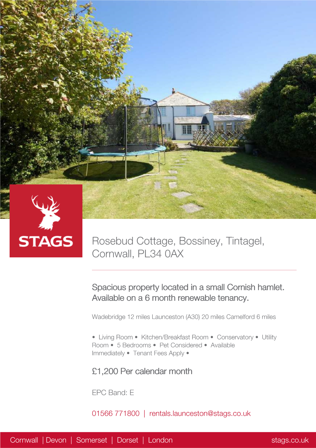 Rosebud Cottage, Bossiney, Tintagel, Cornwall, PL34 0AX