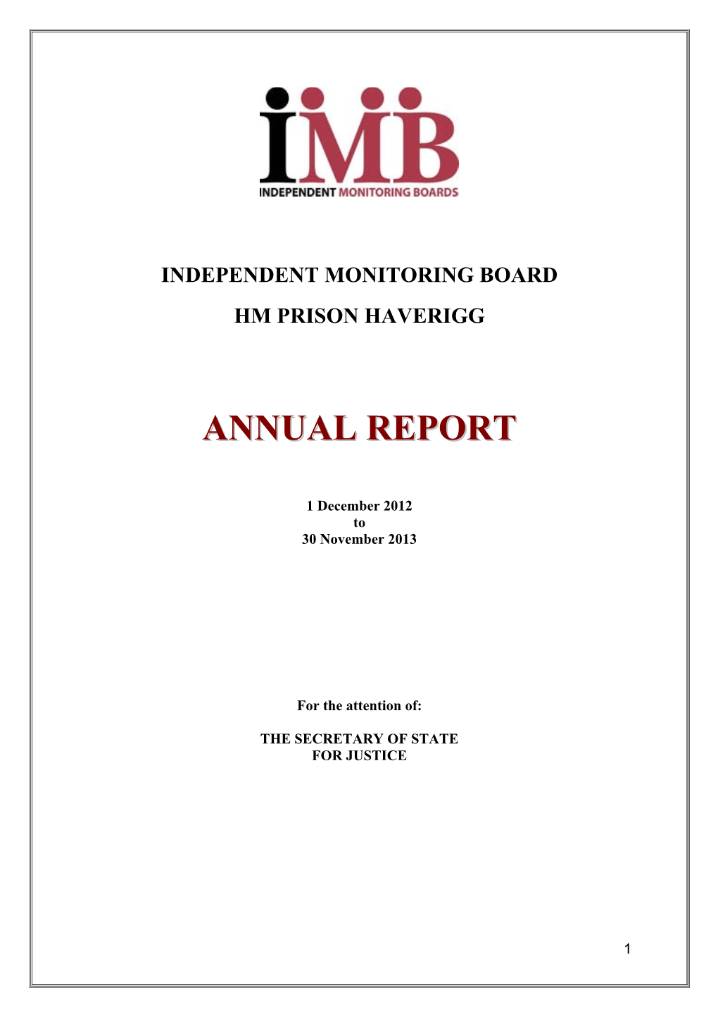 HM Prison Haverigg Annual Report