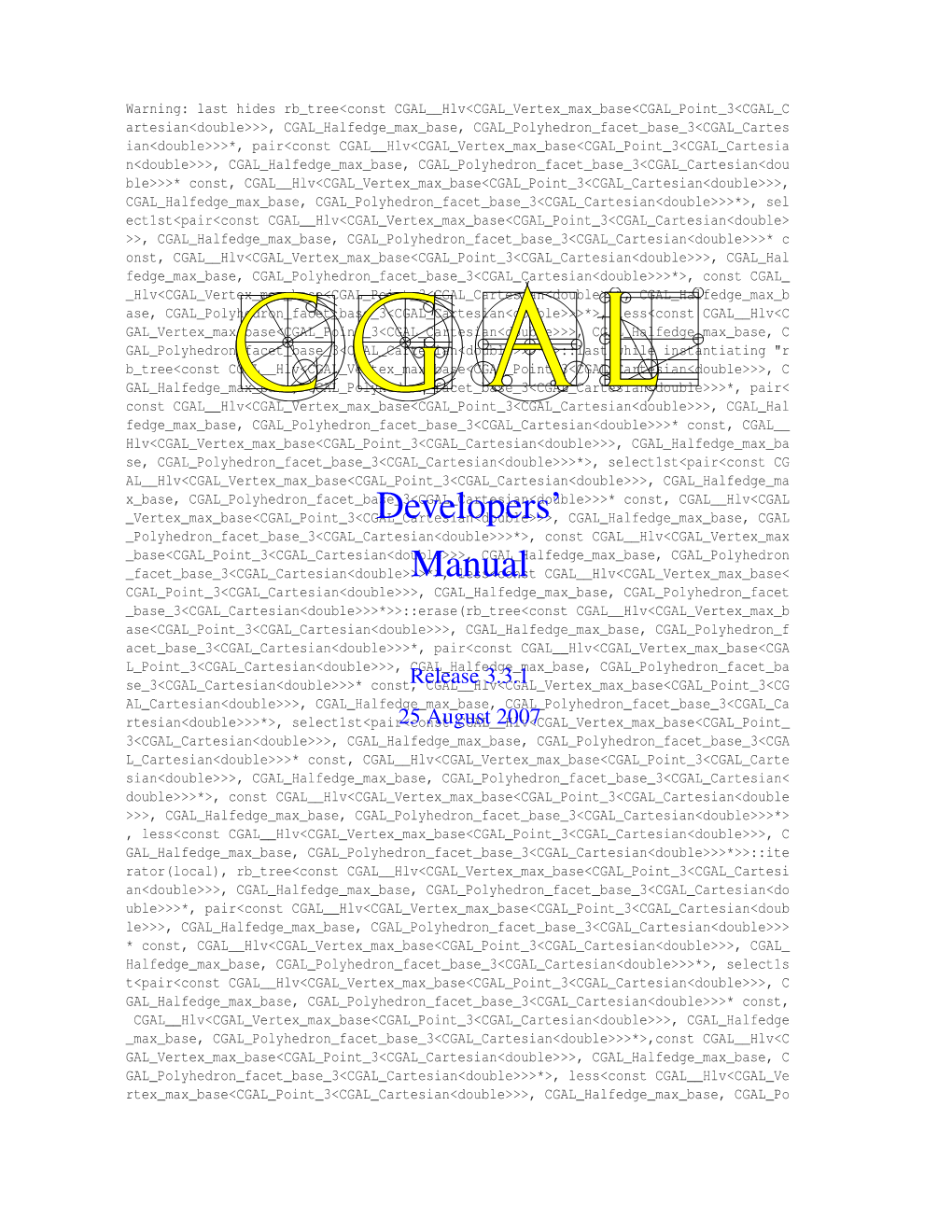 CGAL Manuals