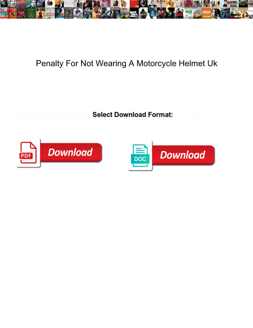 Penalty for Not Wearing a Motorcycle Helmet Uk