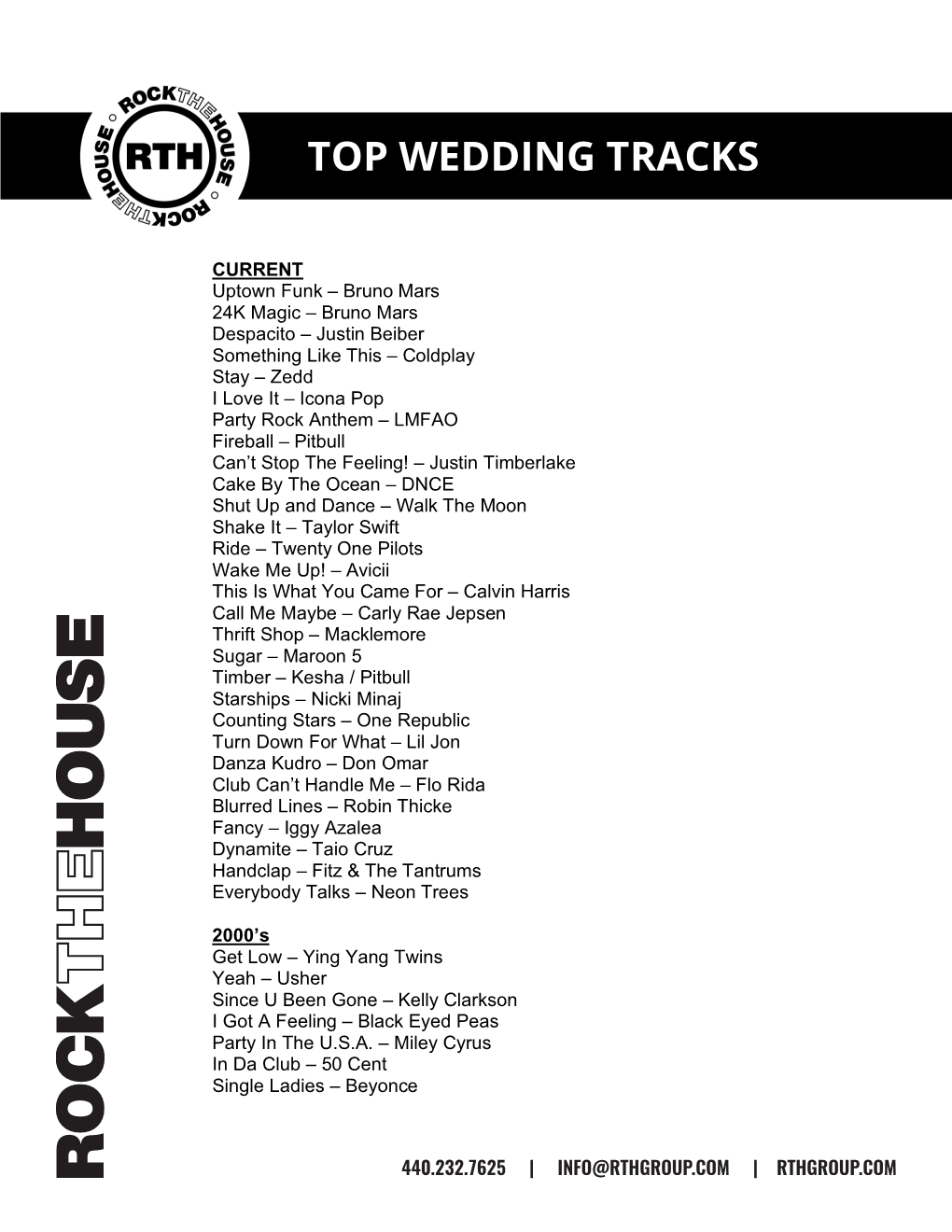 Top Wedding Tracks