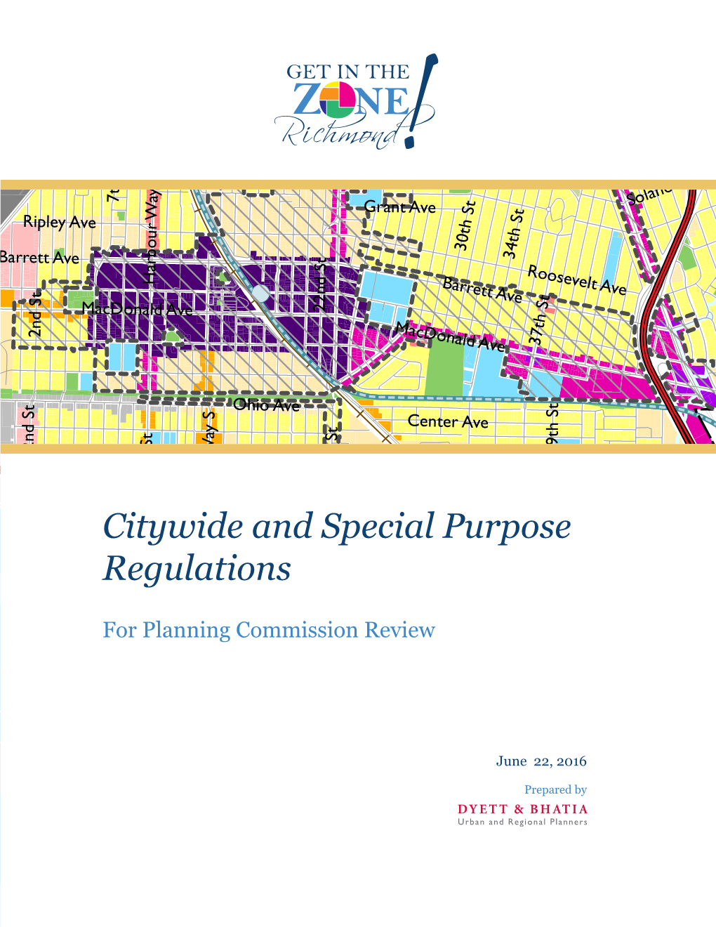 Citywide and Special Purpose Regulations for the Zoning Ordinance