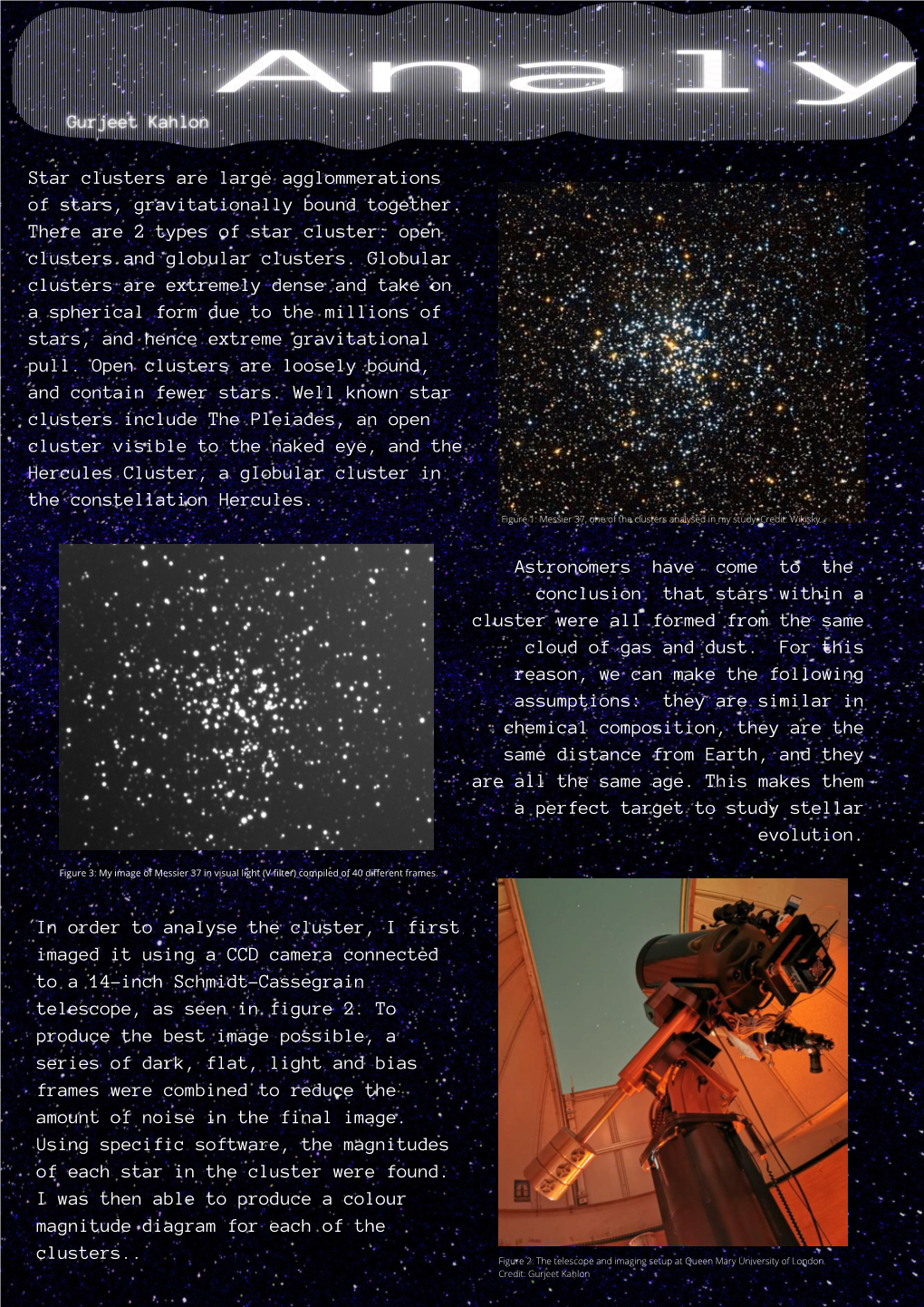 Star Clusters Are Large Agglommerations of Stars, Gravitationally Bound Together