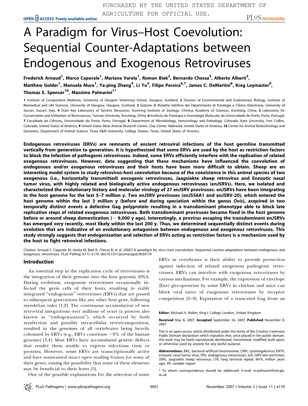 Sequential Counter-Adaptations Between Endogenous and Exogenous Retroviruses