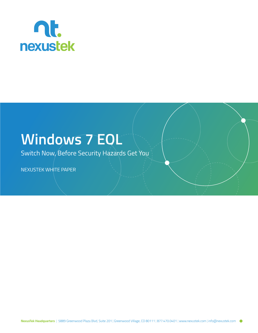 Windows 7 EOL Switch Now, Before Security Hazards Get You