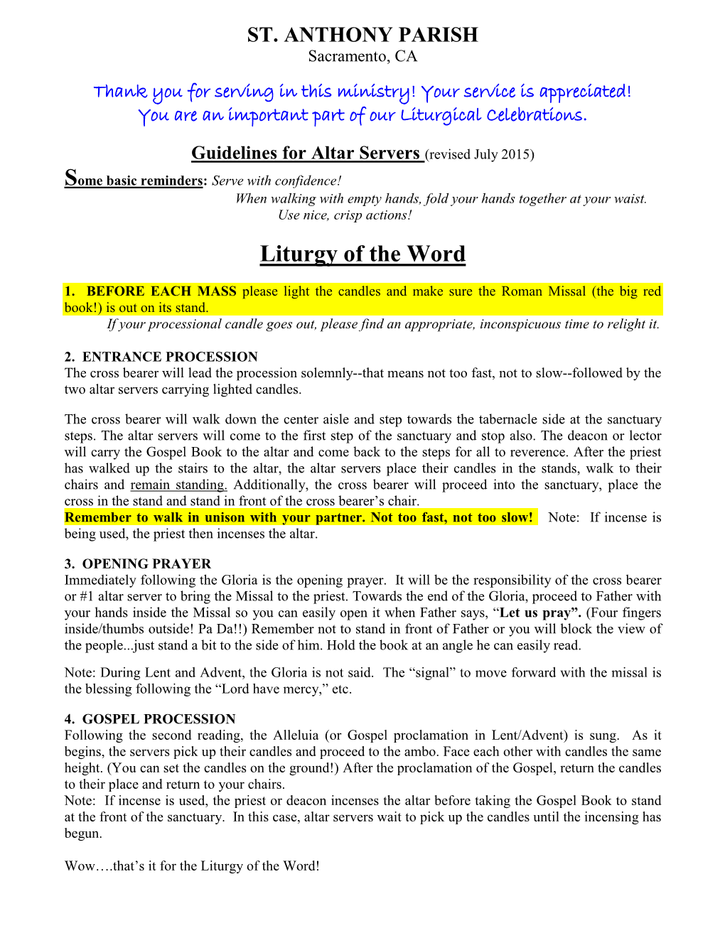 Liturgy of the Word