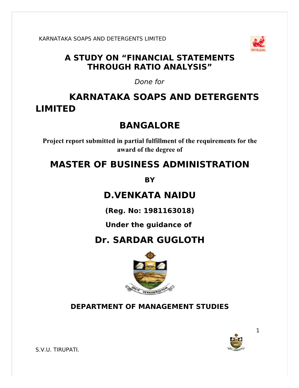 Karnataka Soaps and Detergents Limited