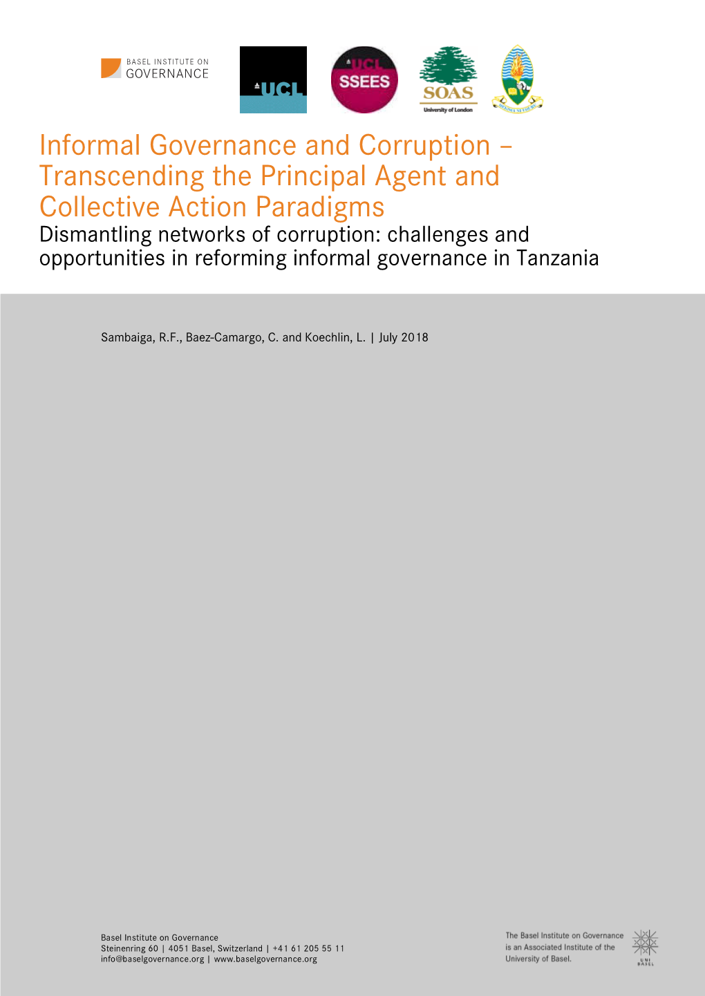 Tanzania.Informalgovernance.Country Report