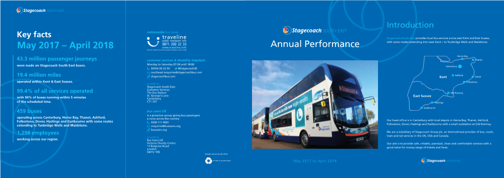 May 2017 – April 2018 Annual Performance