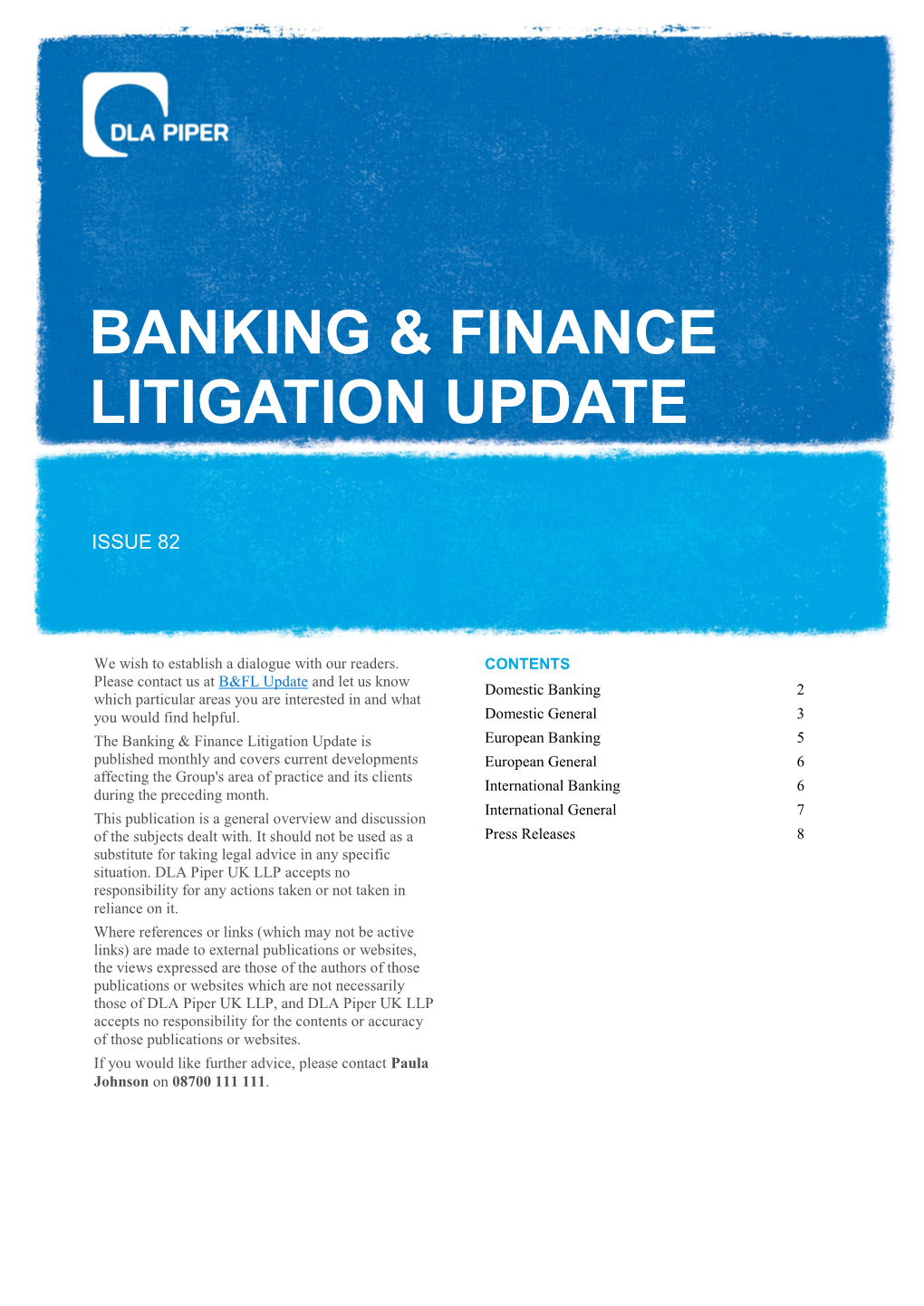 Banking & Finance Litigation Update