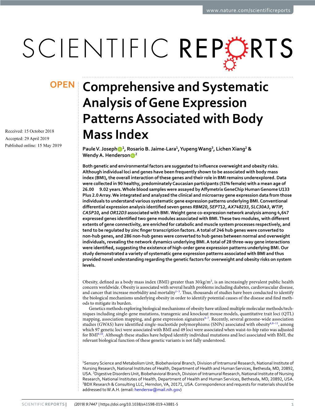 Comprehensive and Systematic Analysis of Gene Expression