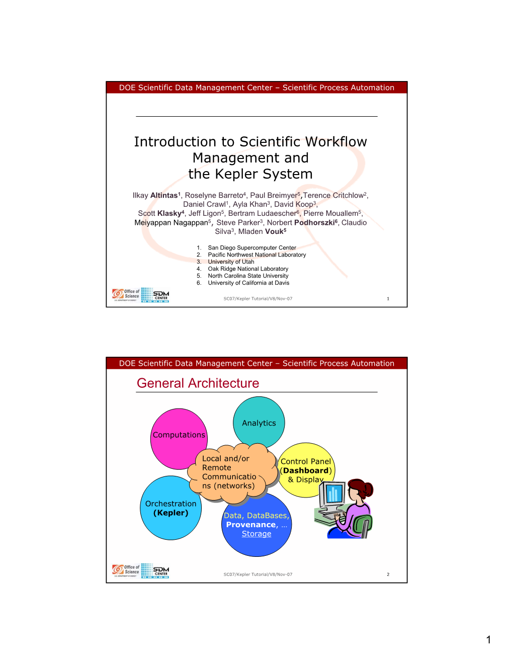Introduction to Scientific Workflow Management and the Kepler System