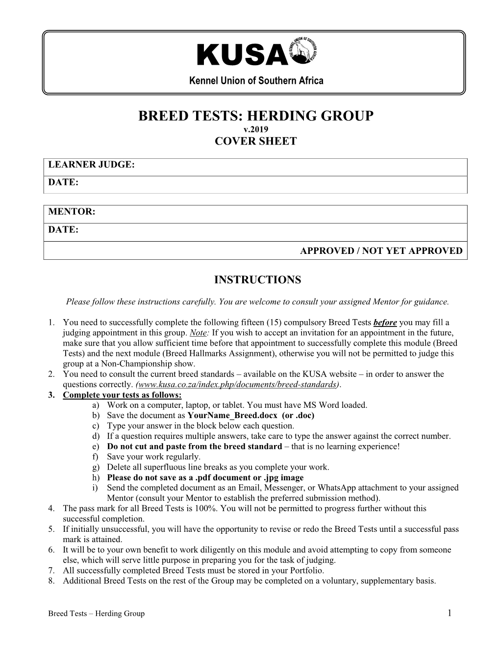 HERDING GROUP V.2019 COVER SHEET