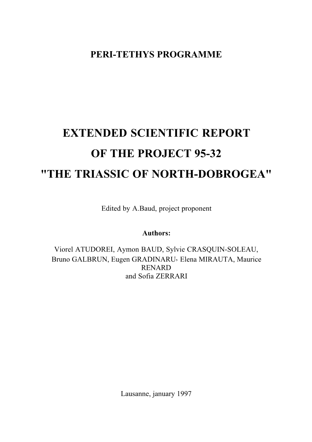 The Triassic of North-Dobrogea"