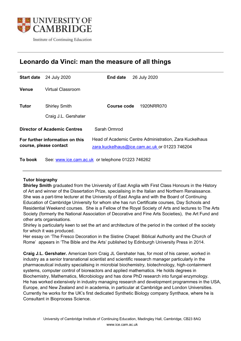 Leonardo Da Vinci: Man the Measure of All Things