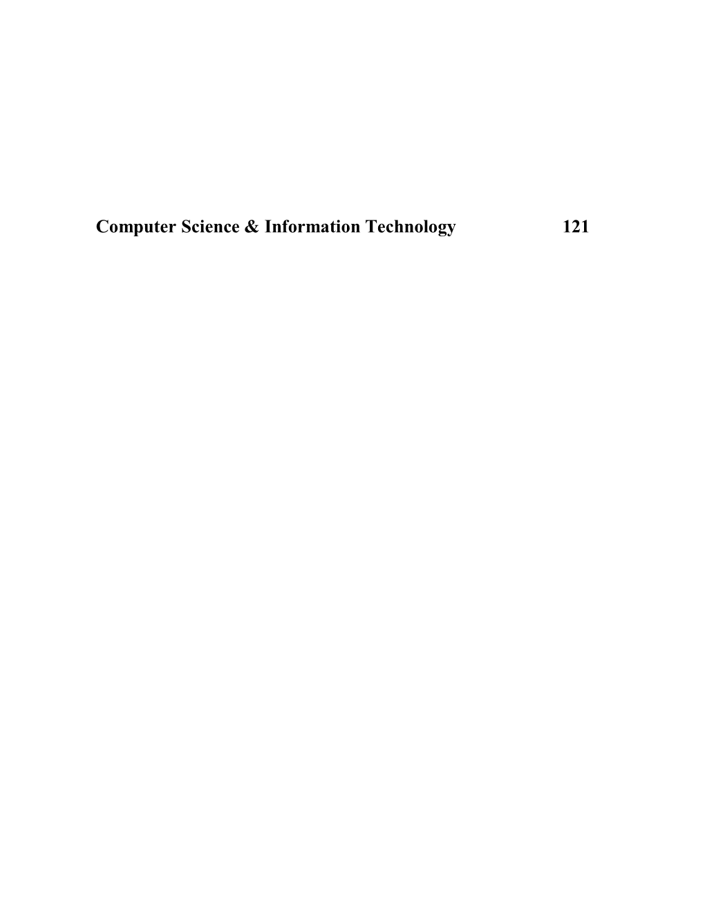 Computer Science & Information Technology