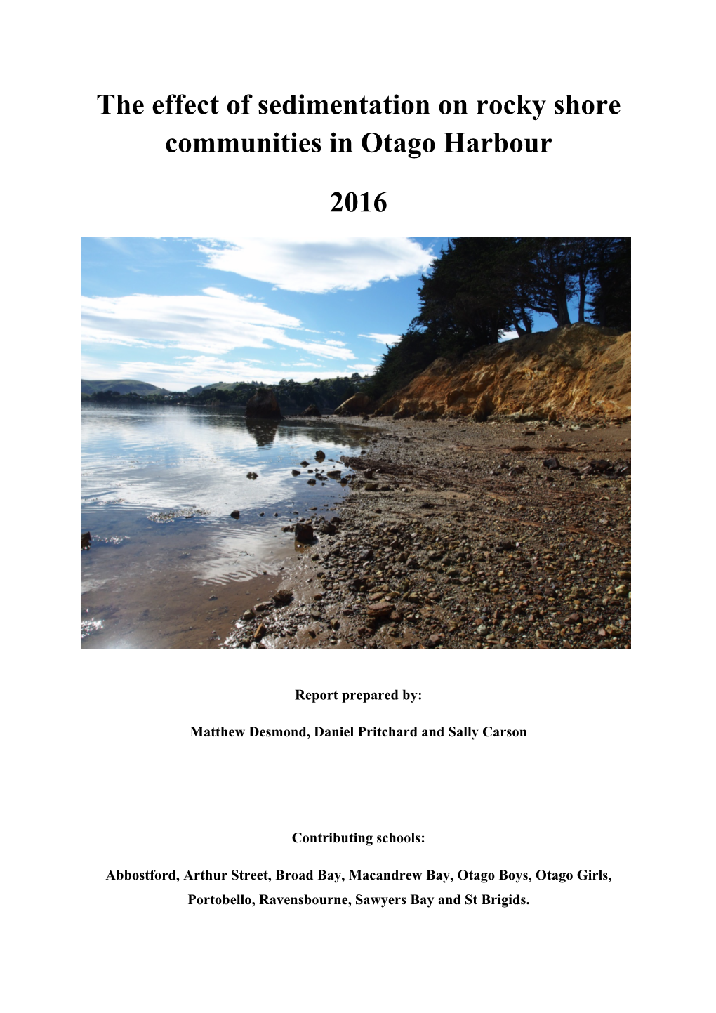 Sediments and Seashores Report 2016