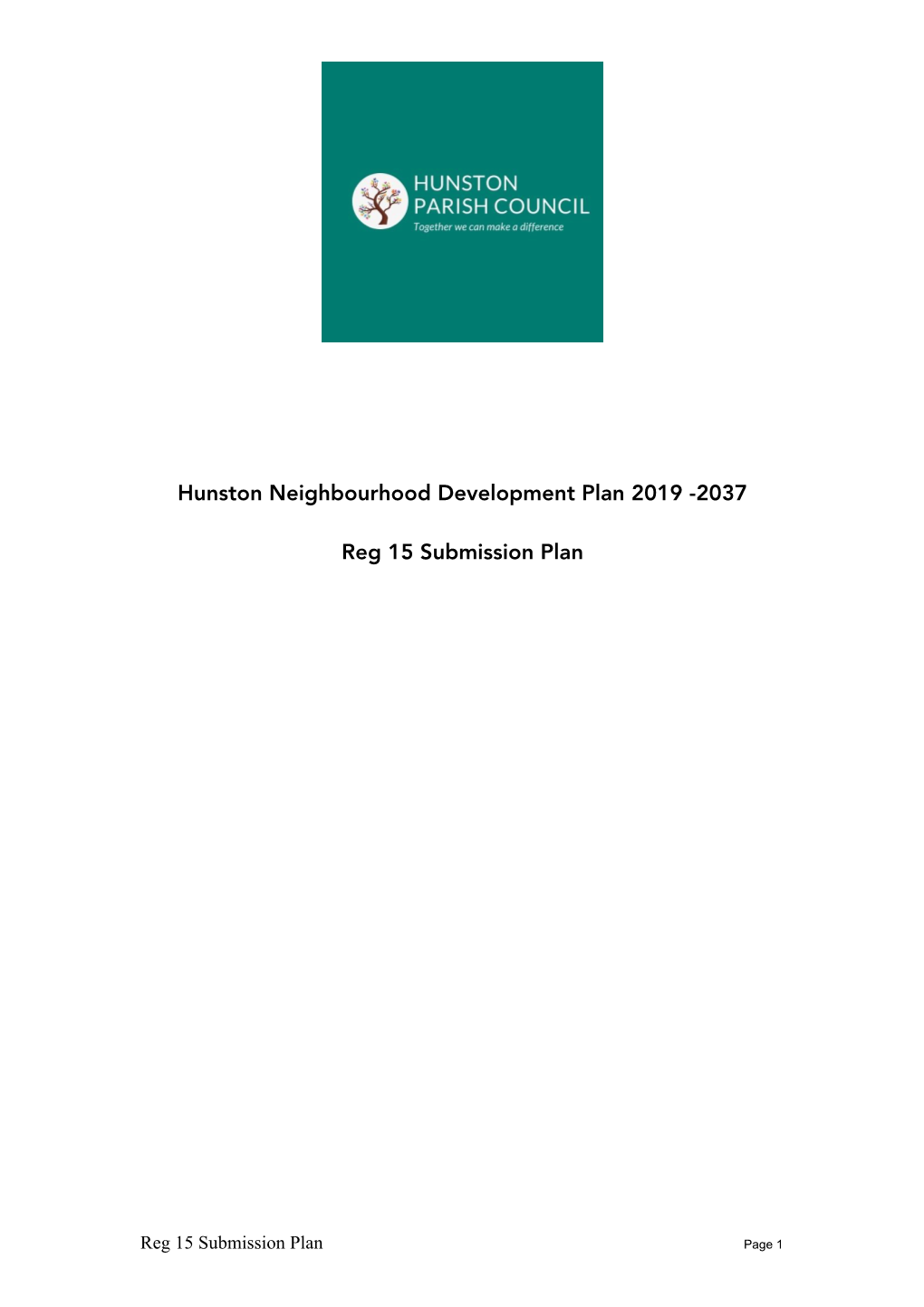 Hunston Neighbourhood Development Plan 2019 -2037
