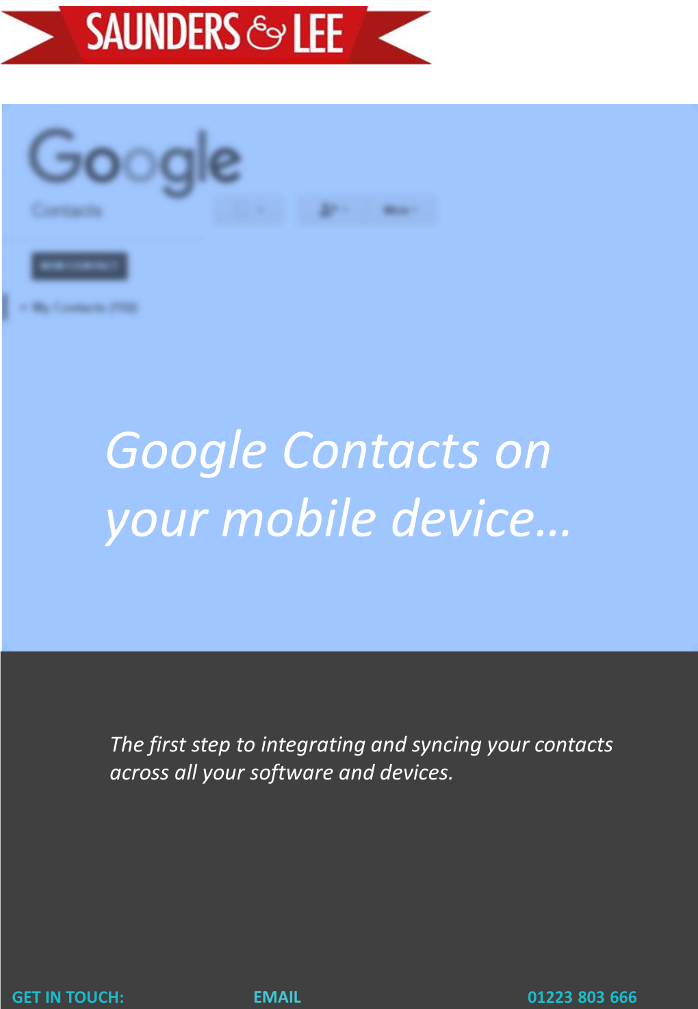 Google Contacts on Your Mobile Device…