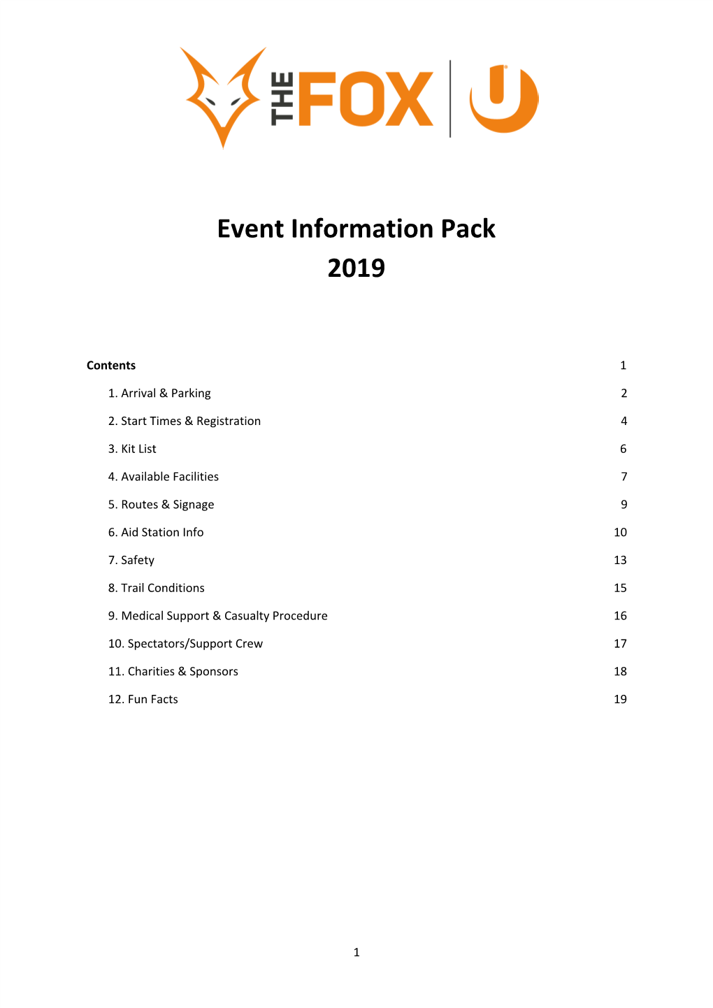 Event Information Pack 2019