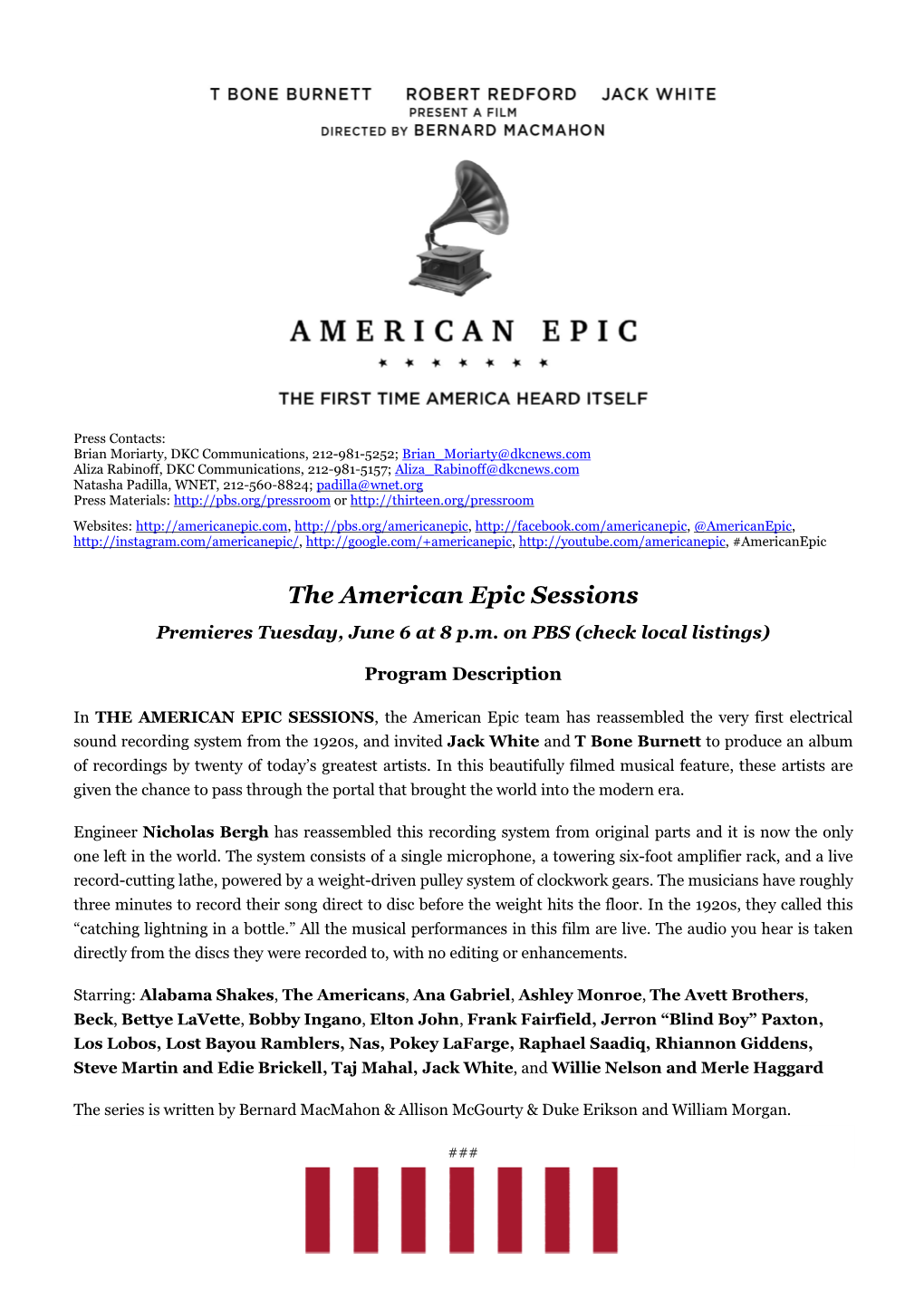 American Epic Sessions Description FINAL 041817