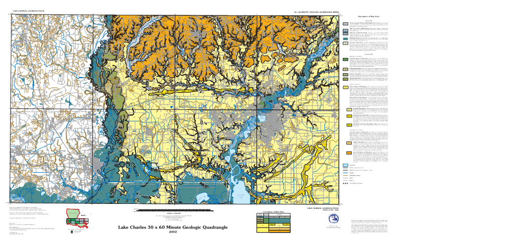 Lake Charles 30 X 60 Minute Geologic Quadrangle