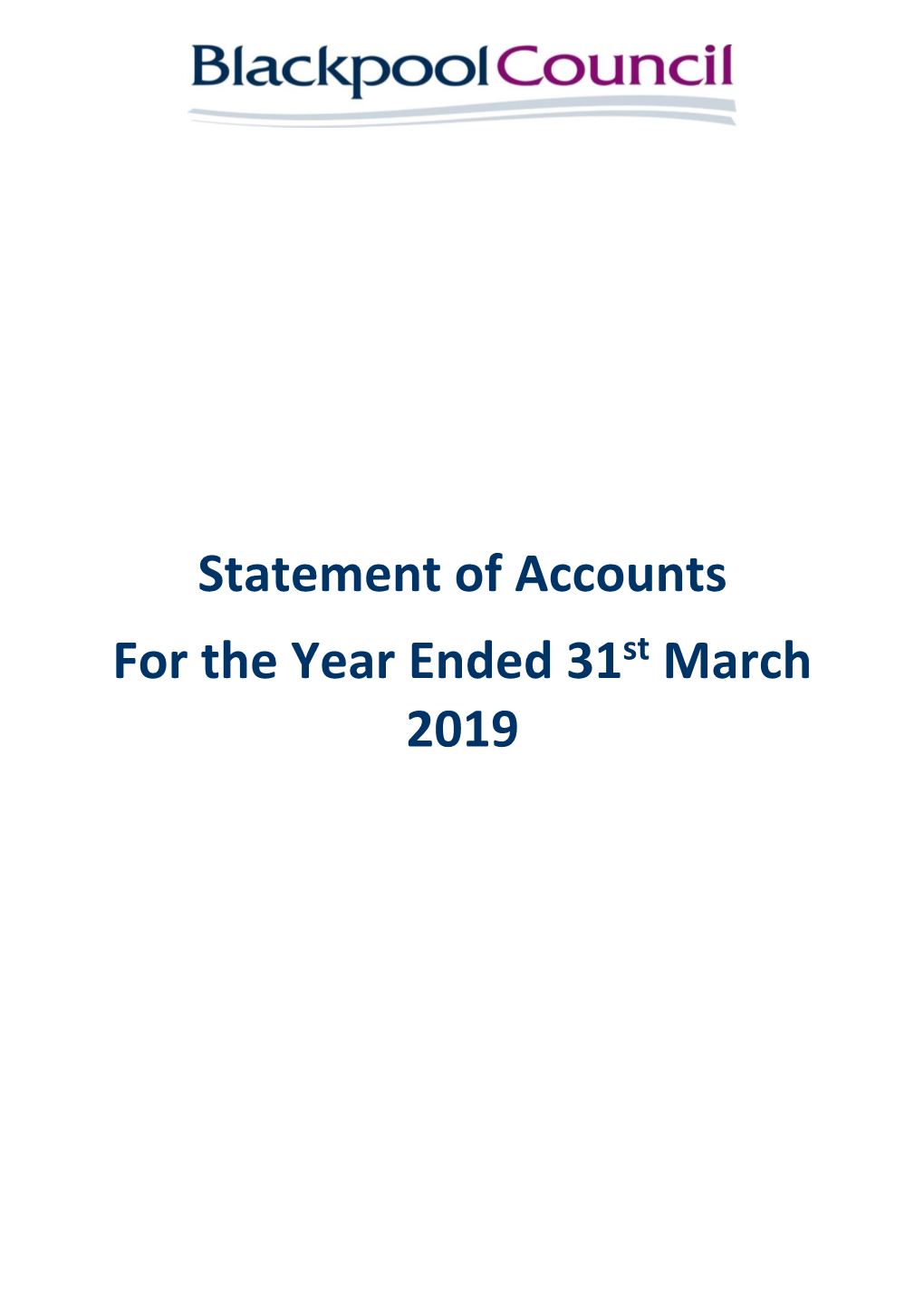 Audited Statement of Accounts 2018-19