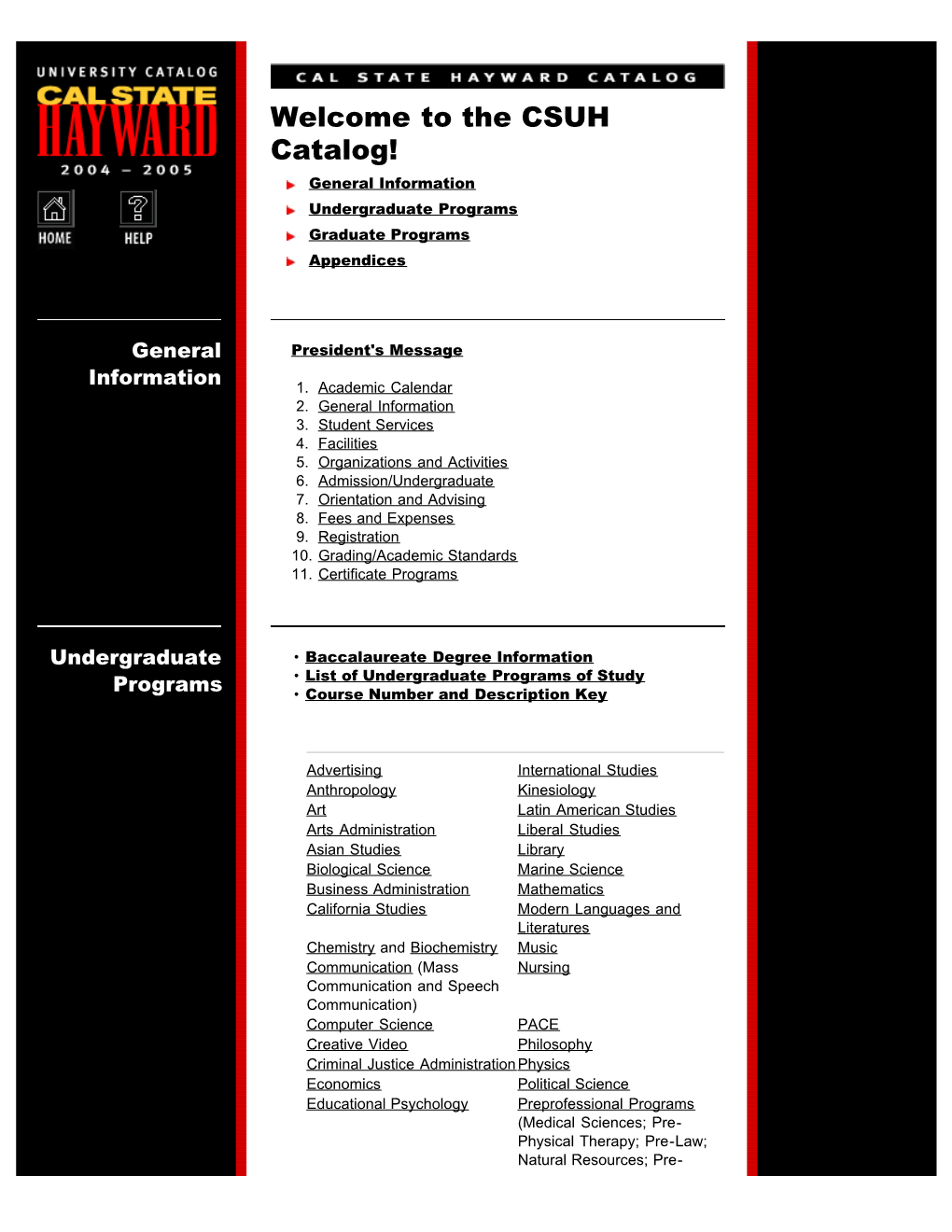 CSUH Catalog 2004-2005