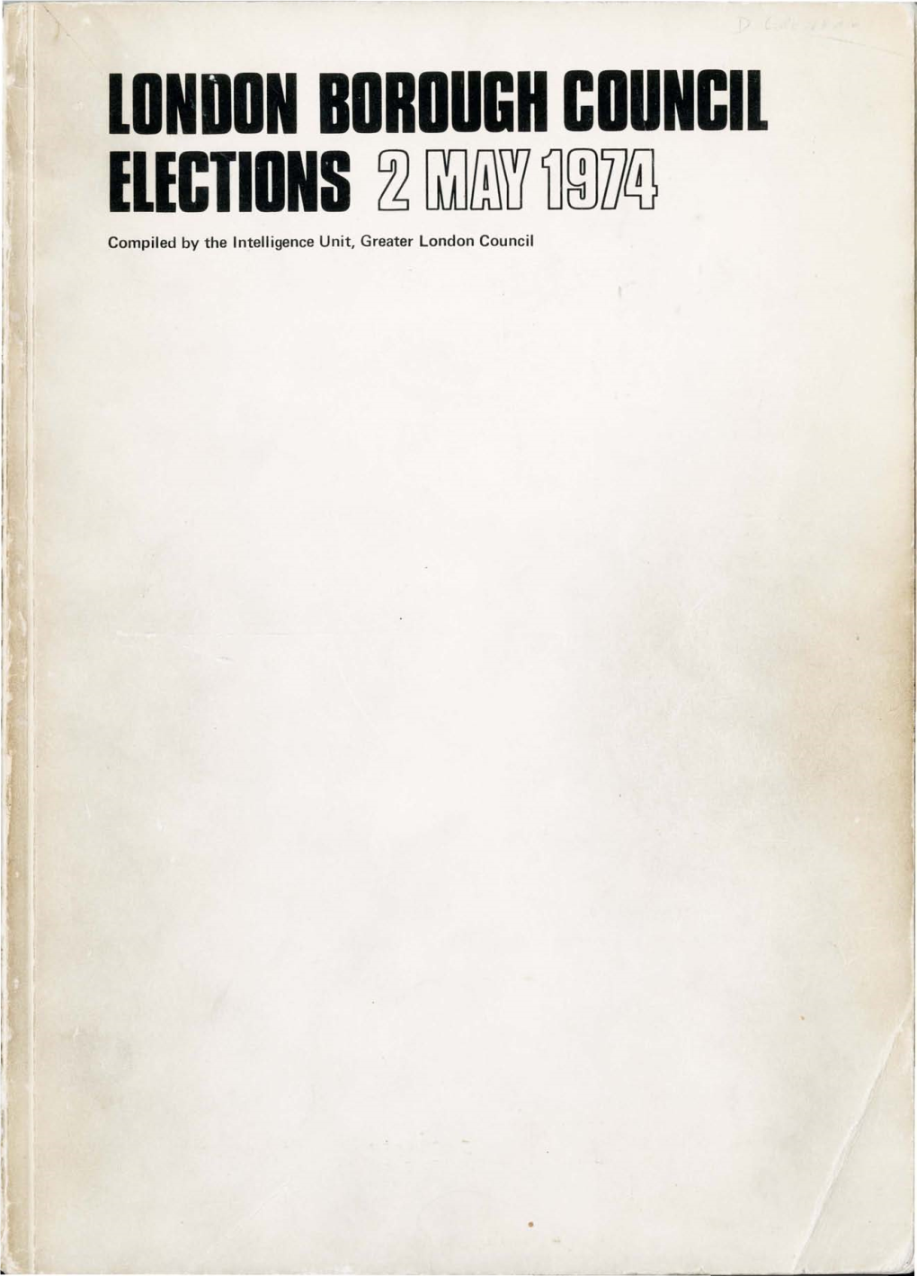 London Borough Council Elections, 2 May 1974