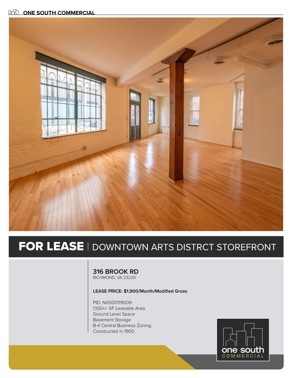 For Lease | Downtown Arts Distrct Storefront