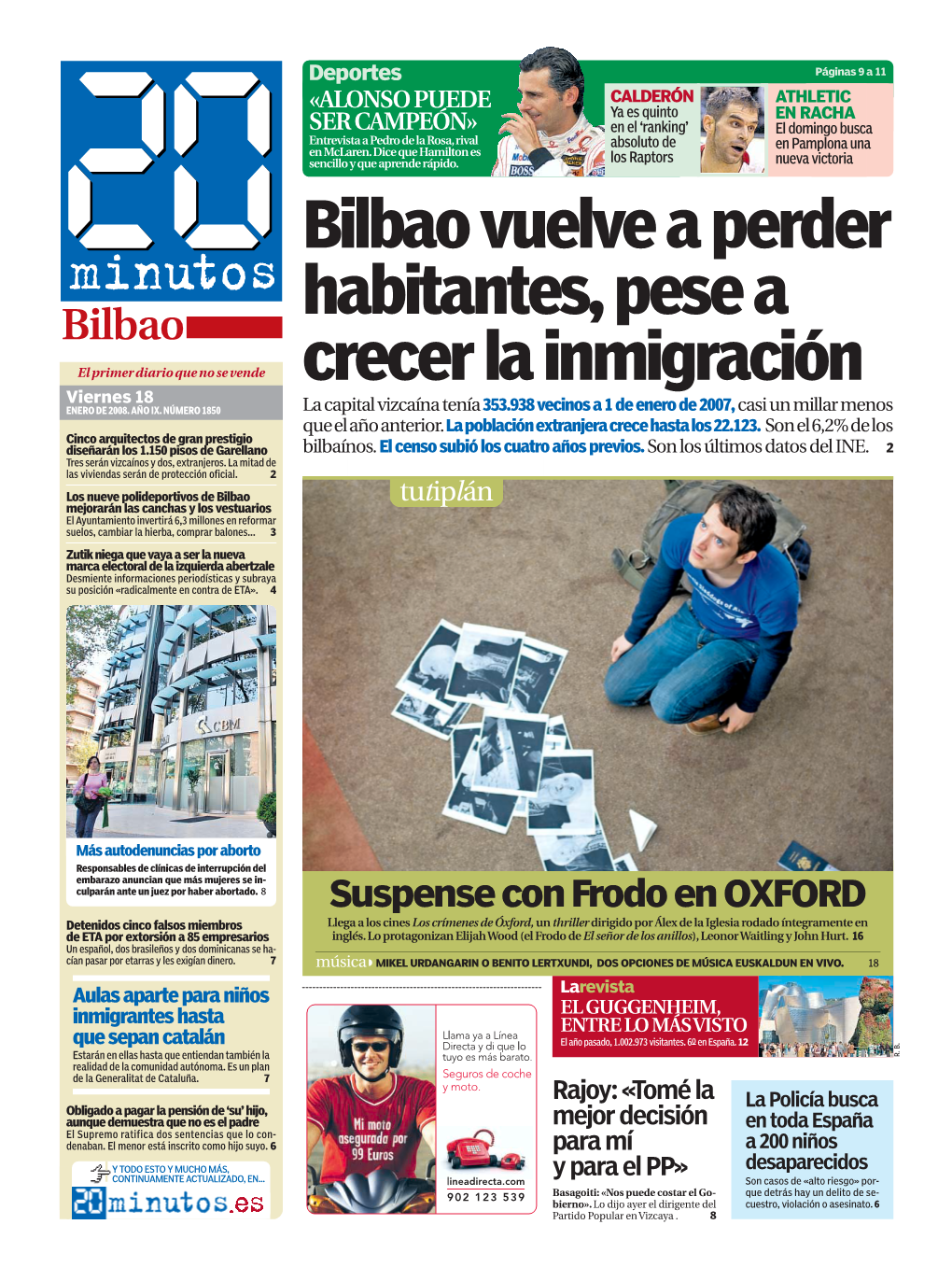 Bilbao Vuelve a Perder Habitantes, Pese a Crecer La Inmigración