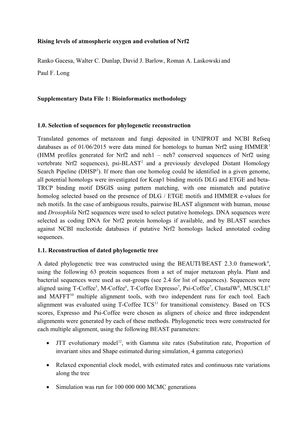 Rising Levels of Atmospheric Oxygen and Evolution of Nrf2