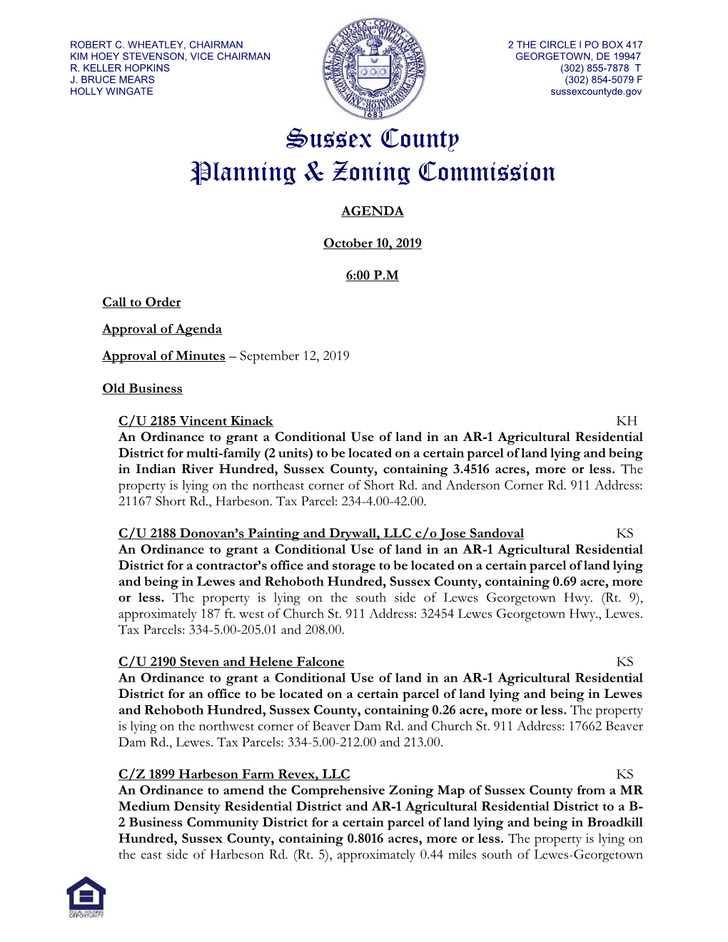 Sussex County Planning & Zoning Commission