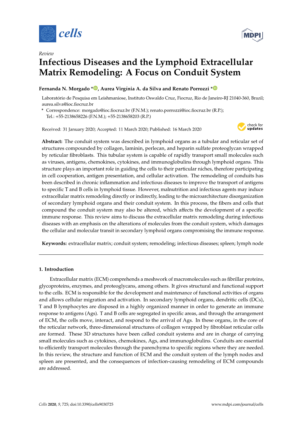 Infectious Diseases and the Lymphoid Extracellular Matrix Remodeling: a Focus on Conduit System