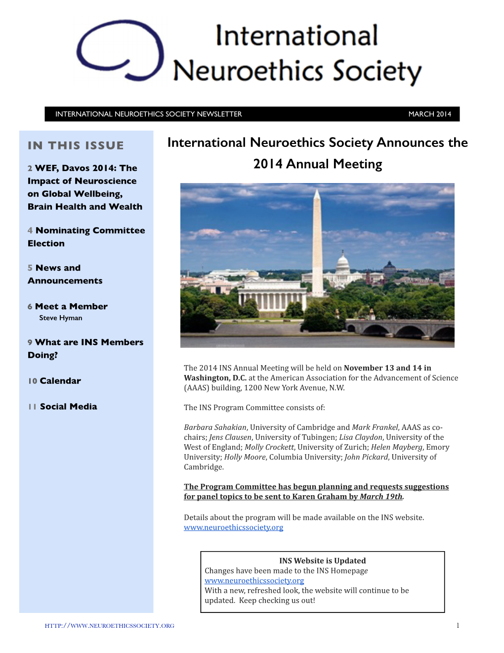 INS Newsletter March 2014