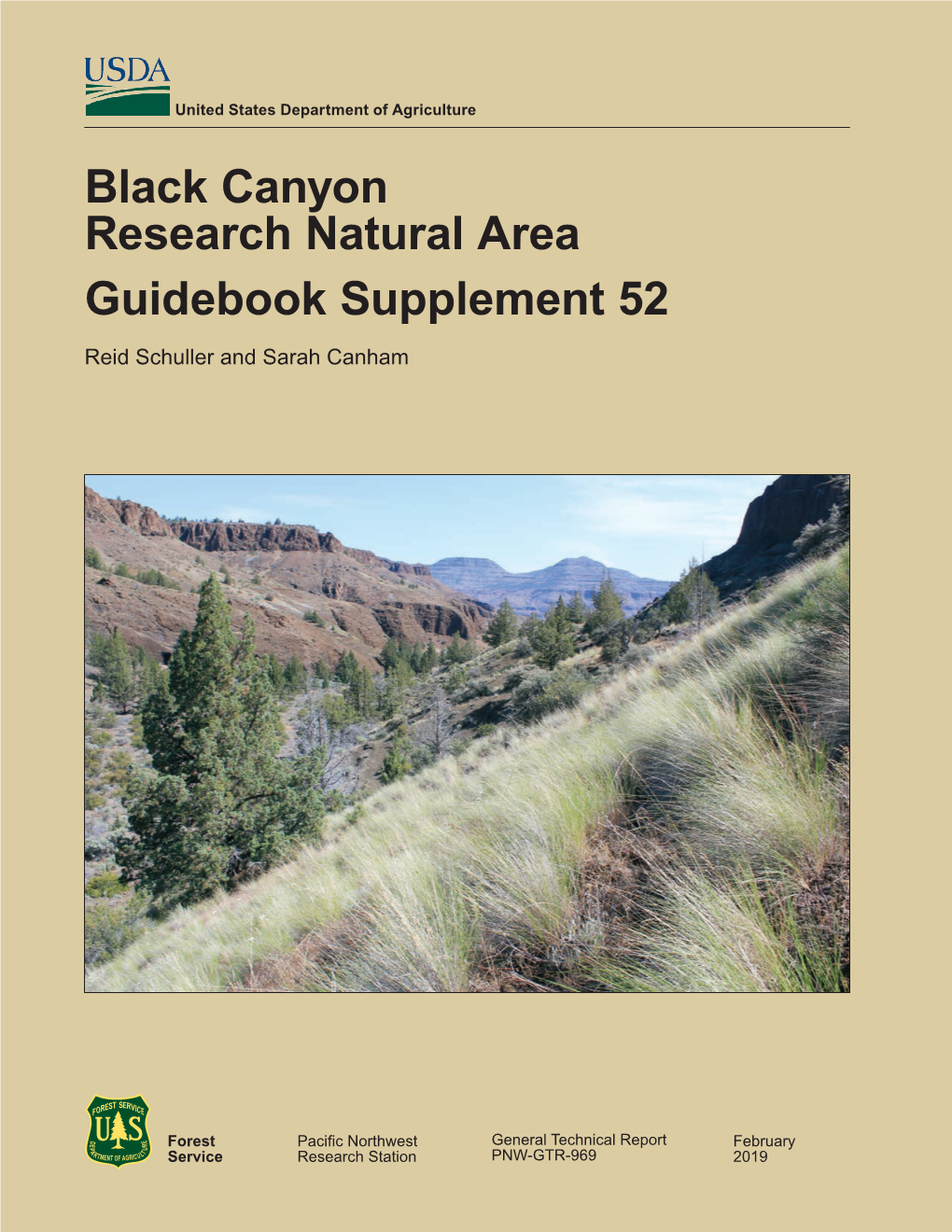 Black Canyon Research Natural Area Guidebook Supplement 52 Reid Schuller and Sarah Canham
