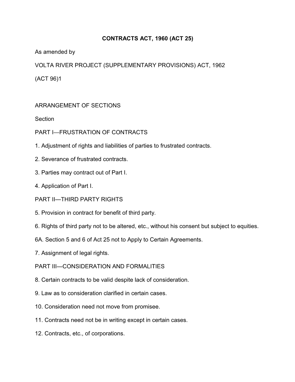 Contracts Act, 1960 (Act 25)