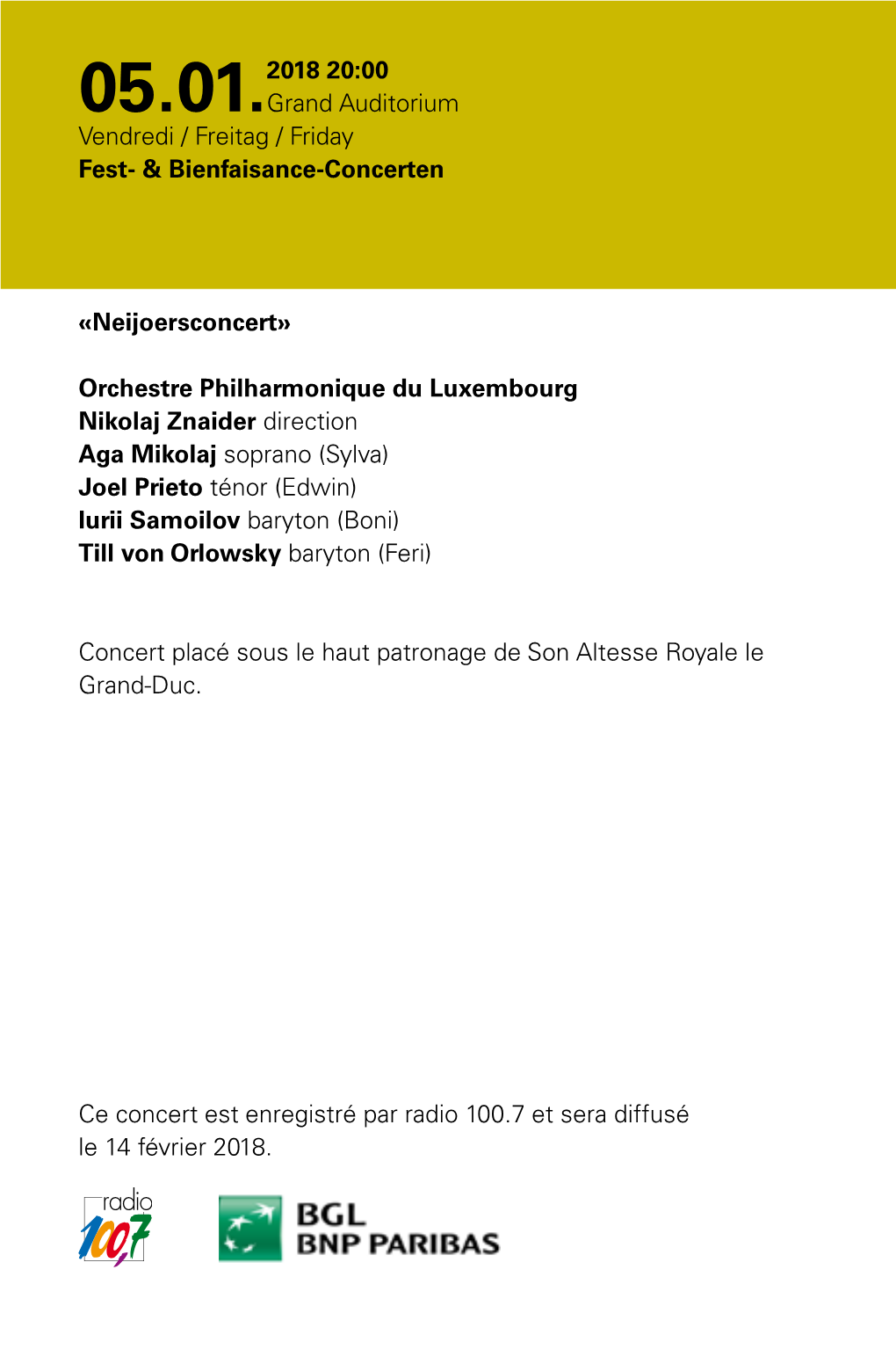 Orchestre Philharmonique Du Luxembourg Nikolaj Znaider