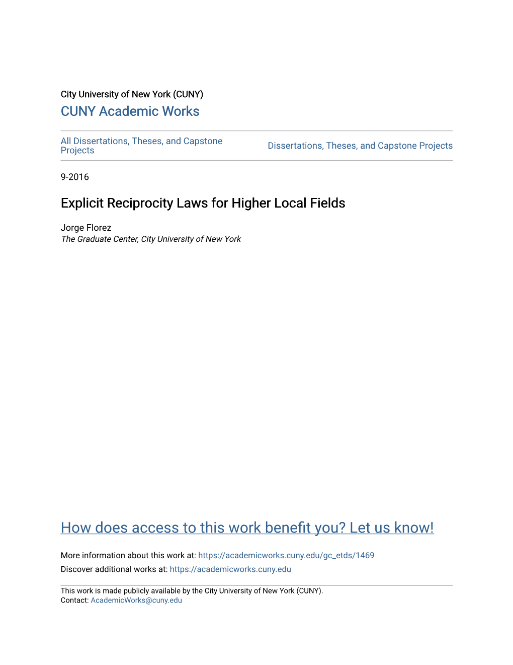 Explicit Reciprocity Laws for Higher Local Fields