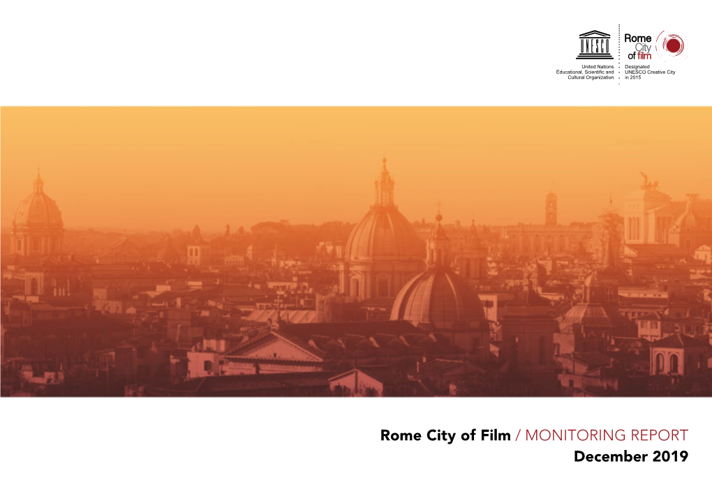 Rome City of Film / MONITORING REPORT December 2019 0