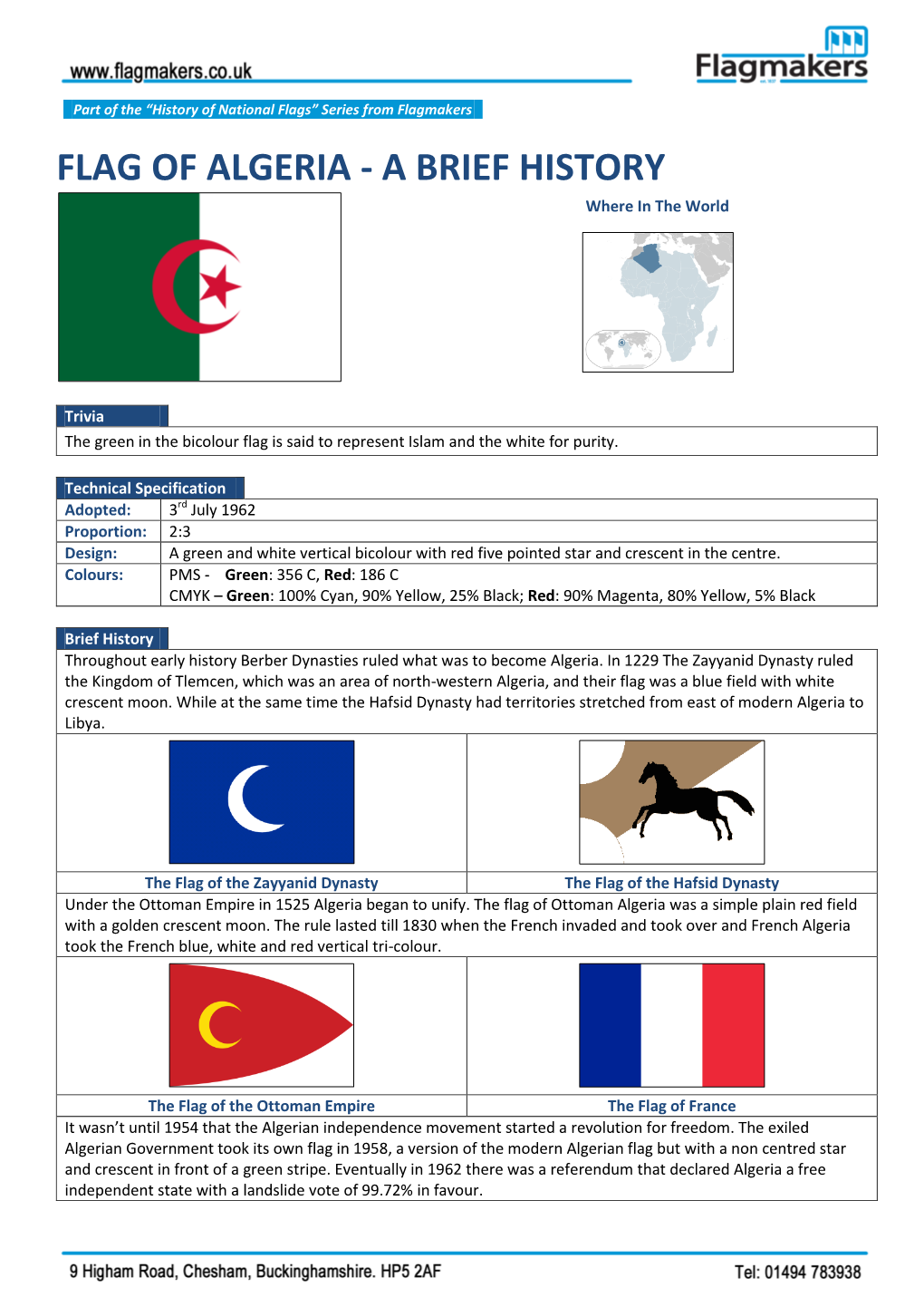 FLAG of ALGERIA - a BRIEF HISTORY Where in the World