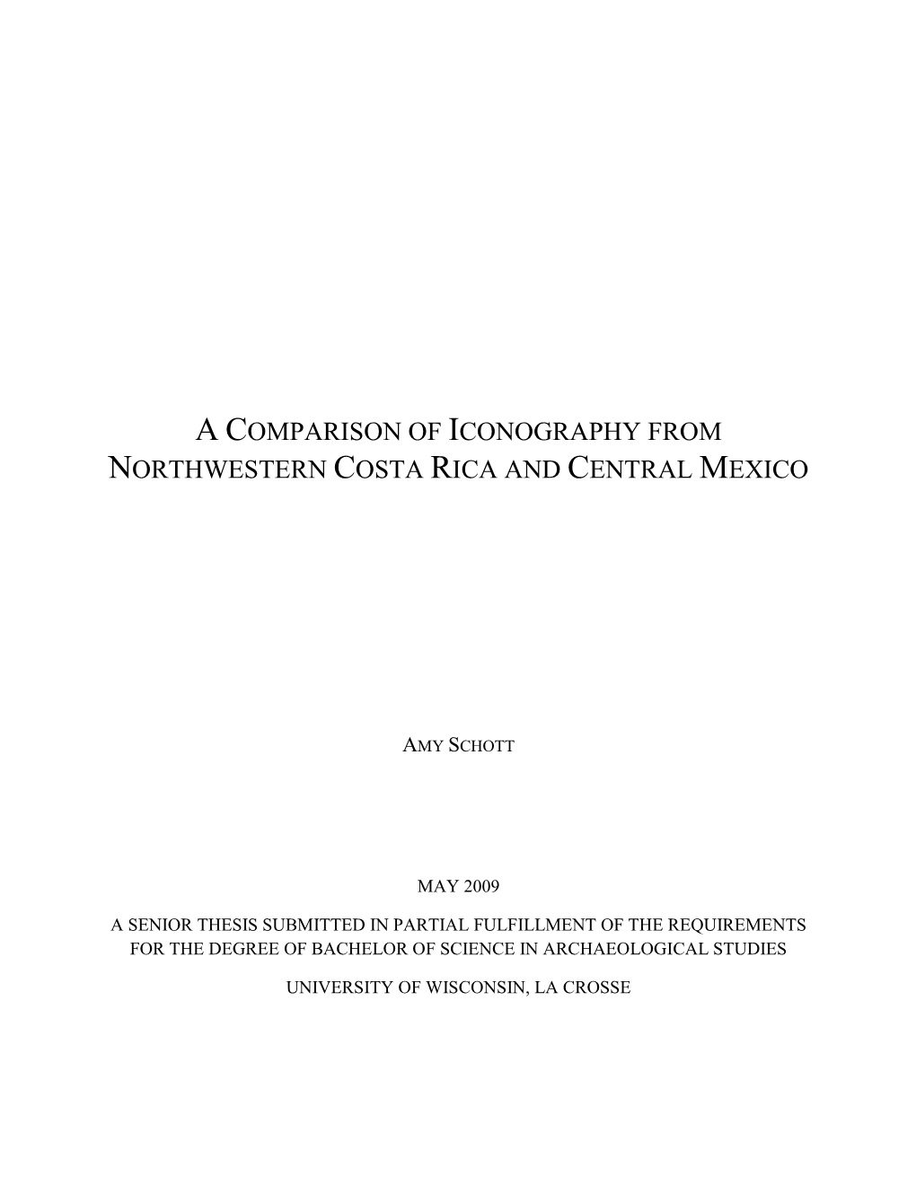 A Comparison of Iconography from Northwestern Costa Rica and Central Mexico