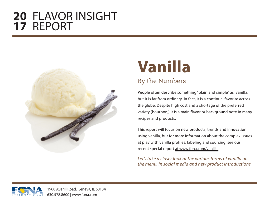 Vanilla by the Numbers