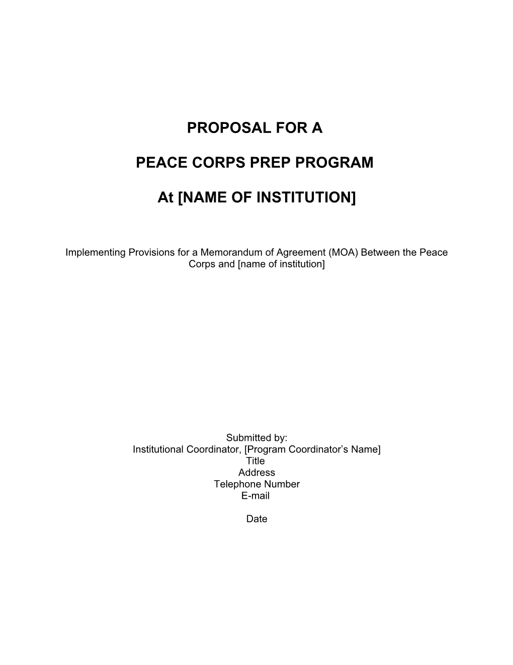 Peace Corps Prep Program