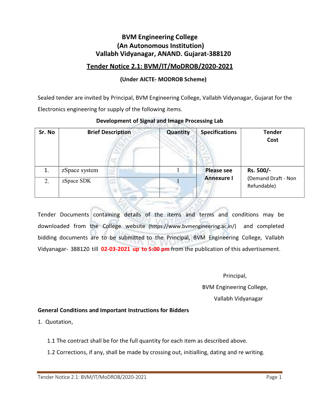 BVM Engineering College (An Autonomous Institution) Vallabh Vidyanagar, ANAND