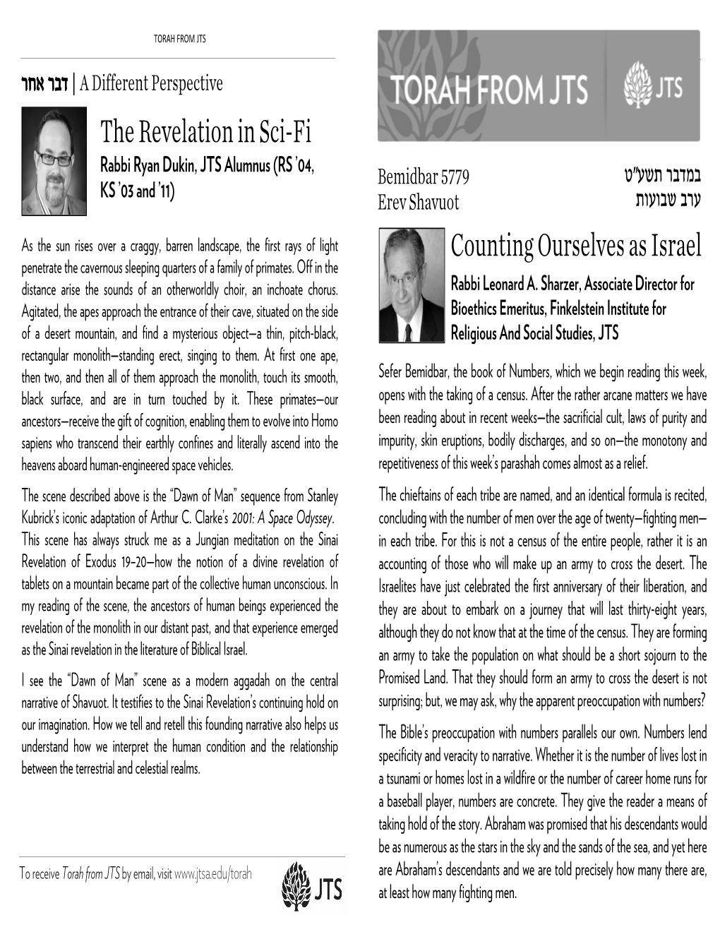 Counting Ourselves As Israel the Revelation in Sci-Fi