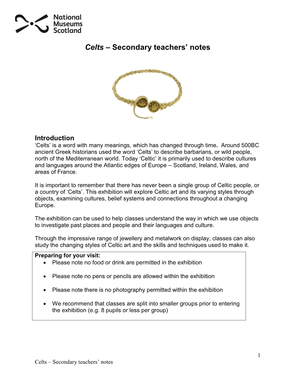 Celts – Secondary Teachers' Notes